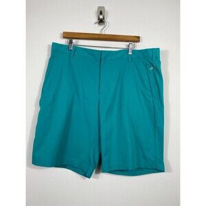 Adidas Men’s Golf Shorts Teal Performance Flat Front Size 38